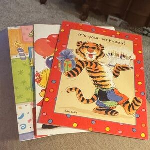 Vintage Suzy’s Zoo Happy Birthday Greeting Cards - 3 - no envelopes NEW